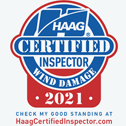 HAAG Certified Inspector, Wind Damage 2021
